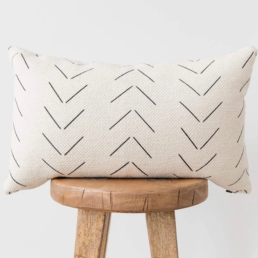 Woven Nook Decorative Lumbar Throw Pillow Cover, Maza Style, (12" x 26")